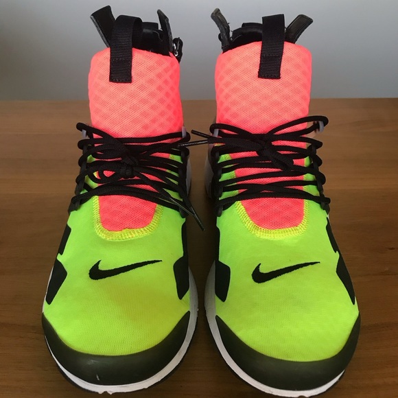 NIKE Acronym Air Presto Mid "Hot Lava/Volt" sneakers
Men’s Size 9 /S - Picture 7 of 14